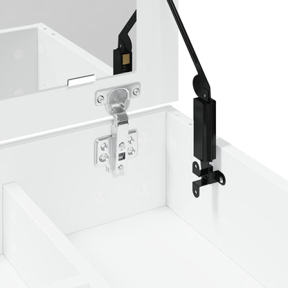 Sminkbord med spegel Vit 73x46,5x120 cm