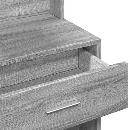 Sminkbord med skåp Sonoma Grå 80x35x132 cm