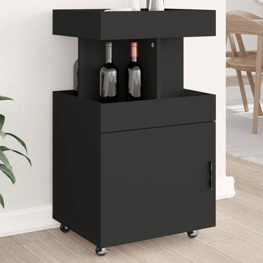 Vinställ Barvagn Svart 50x41x89 cm