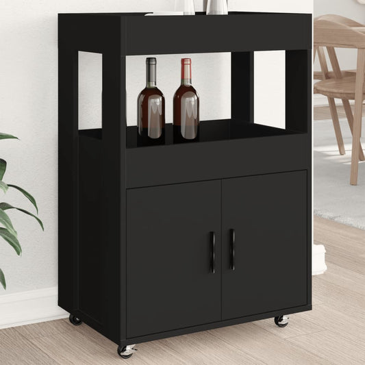 Vinställ Barvagn Svart 60x39,5x89 cm