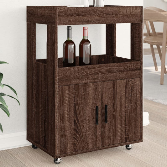 Vinställ Barvagn Brun Ek 60x39,5x89 cm