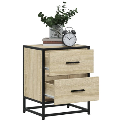 Sängbord 2 st sonoma-ek 40x31x50 cm konstruerat trä