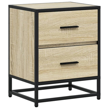 Sängbord 2 st sonoma-ek 40x31x50 cm konstruerat trä