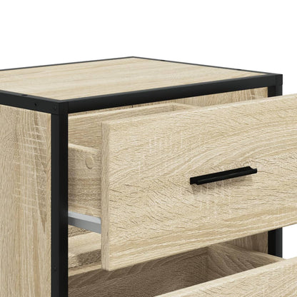 Sängbord 2 st sonoma-ek 40x31x50 cm konstruerat trä