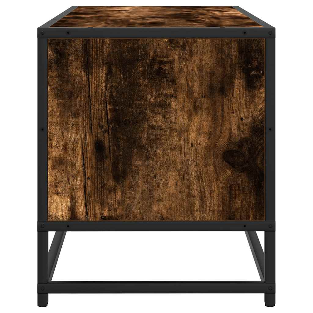 TV-Möbel Rökfärgad Ek TV-Bänk 100x34,5x40 cm metall