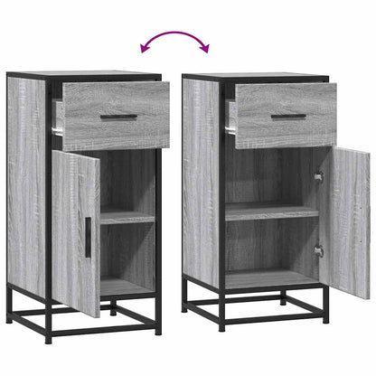 Skänk Sonoma Grå 35,5x35x76 cm och metall