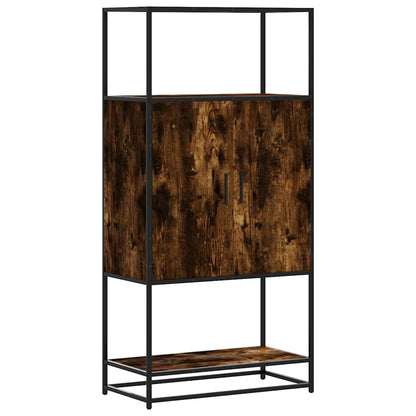 Skåp Rökfärgad Ek 68x35x139 cm metall