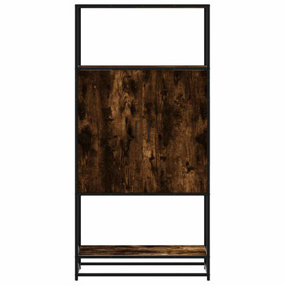 Skåp Rökfärgad Ek 68x35x139 cm metall