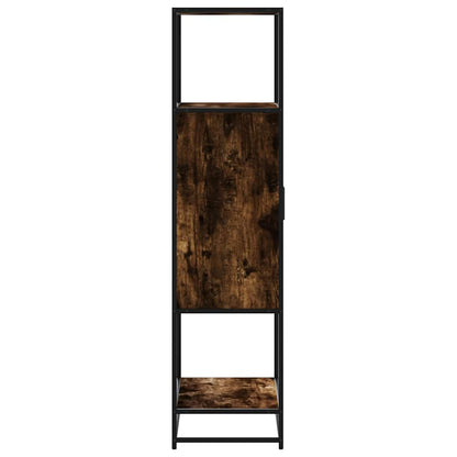 Skåp Rökfärgad Ek 68x35x139 cm metall