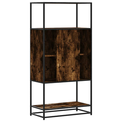 Skåp Rökfärgad Ek 68x35x139 cm metall
