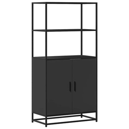 Skåp Svart 68x35x139 cm och metall