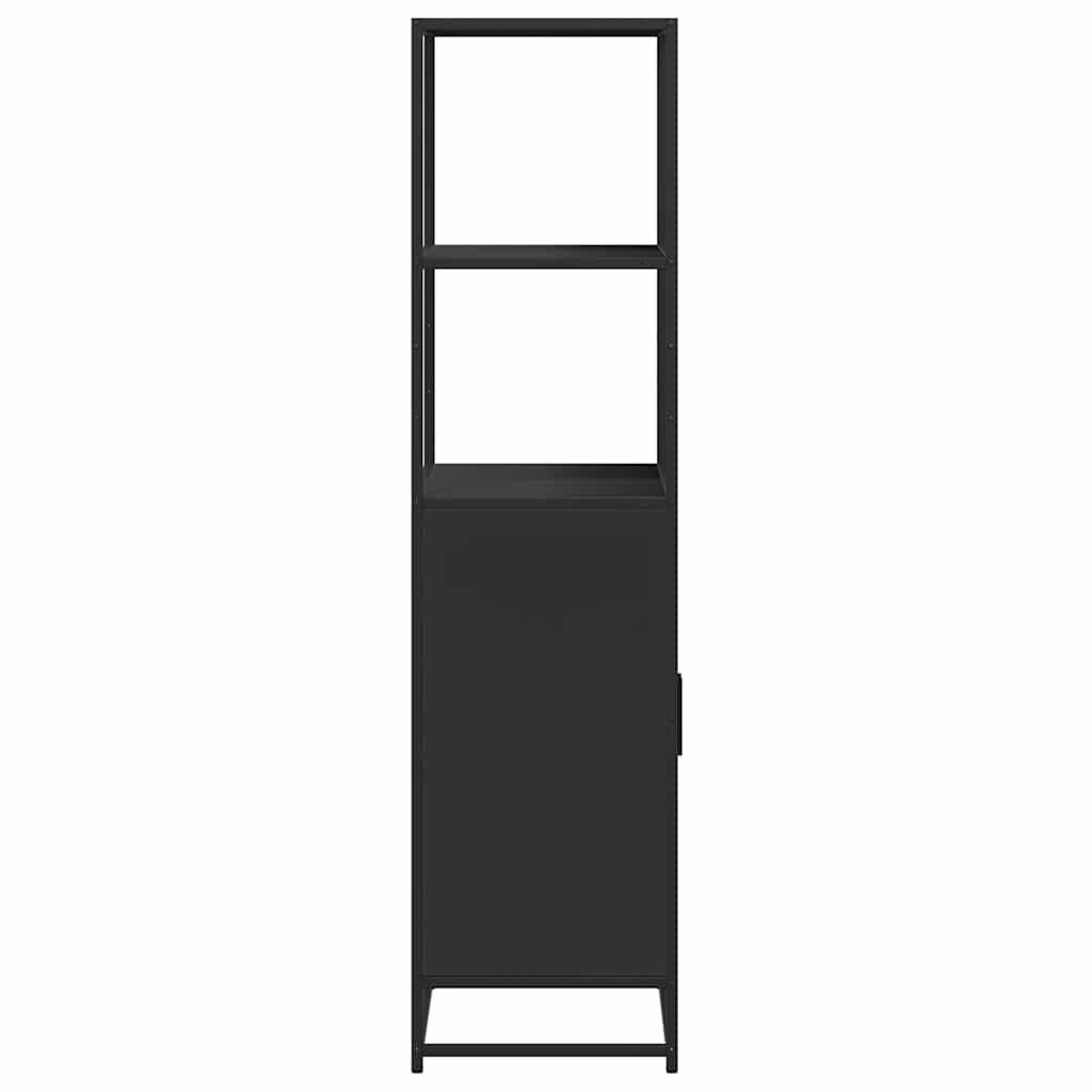 Skåp Svart 68x35x139 cm och metall