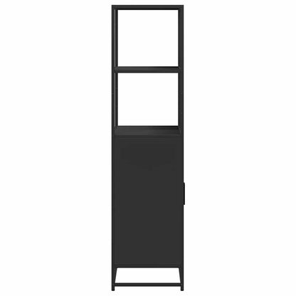 Skåp Svart 68x35x139 cm och metall