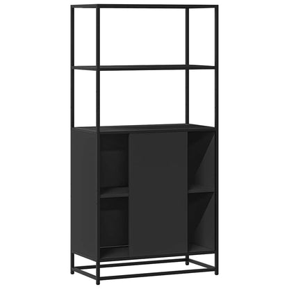 Skåp Svart 68x35x139 cm och metall