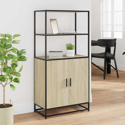 Skåp Sonoma Ek 68x35x139 cm metall