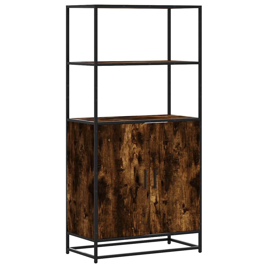 Skåp Rökfärgad Ek 68x35x139 cm metall