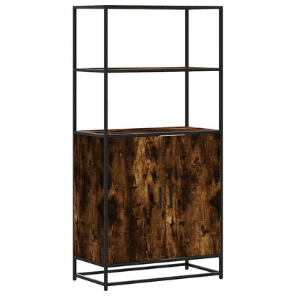 Skåp Rökfärgad Ek 68x35x139 cm metall