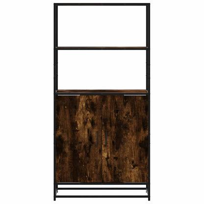 Skåp Rökfärgad Ek 68x35x139 cm metall