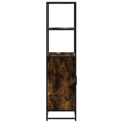 Skåp Rökfärgad Ek 68x35x139 cm metall