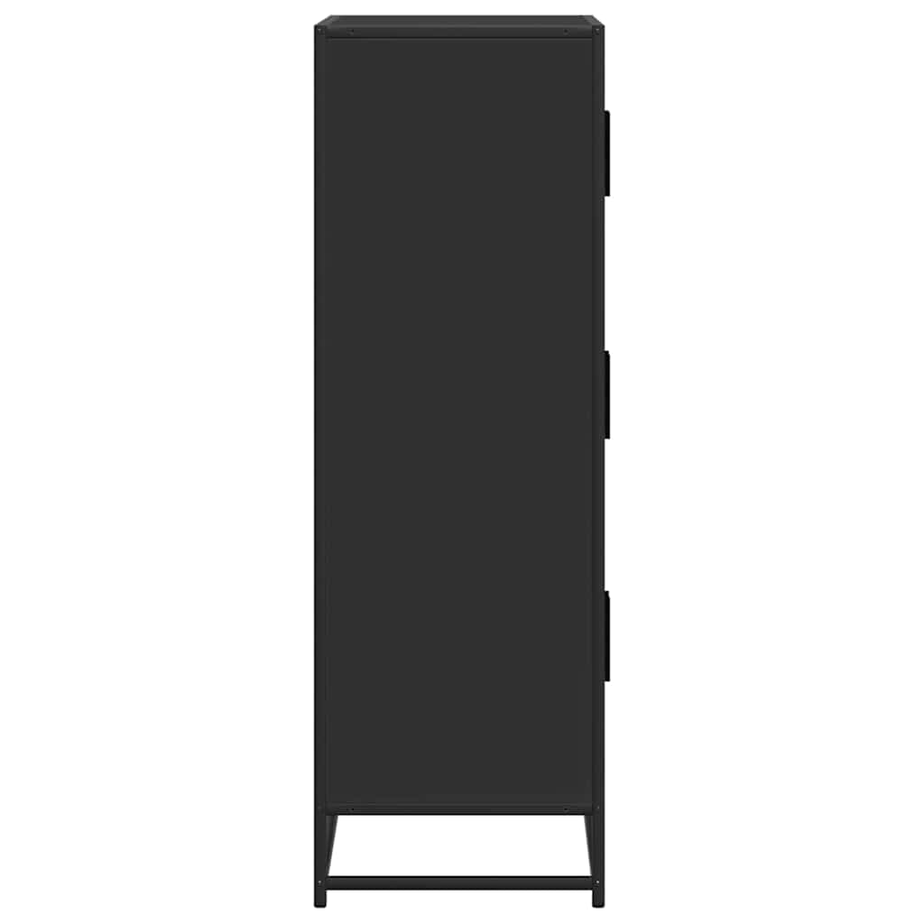Skåp Svart 68x35x106,5 cm och metall