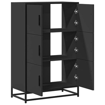 Skåp Svart 68x35x106,5 cm och metall
