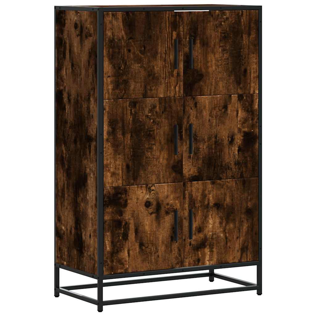 Skåp Rökfärgad Ek 68x35x106,5 cm metall