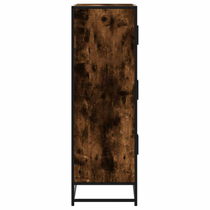 Skåp Rökfärgad Ek 68x35x106,5 cm metall