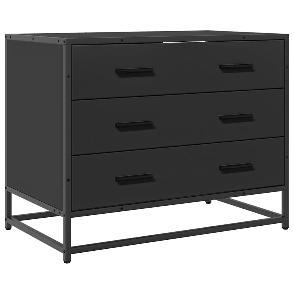 Byrå Svart 70x41x56 cm