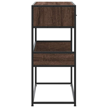 Avlastningsbord Konsollbord Brun Ek 90x35x80 cm