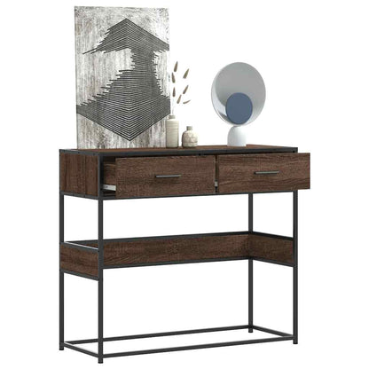 Avlastningsbord Konsollbord Brun Ek 90x35x80 cm
