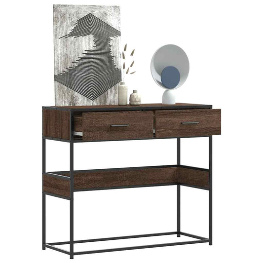 Avlastningsbord Konsollbord Brun Ek 90x35x80 cm