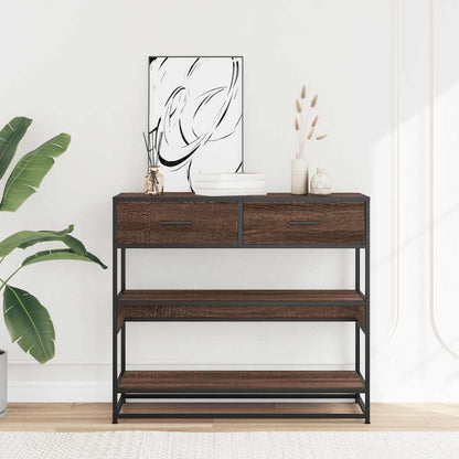 Avlastningsbord Konsollbord Brun Ek 90x35x80 cm