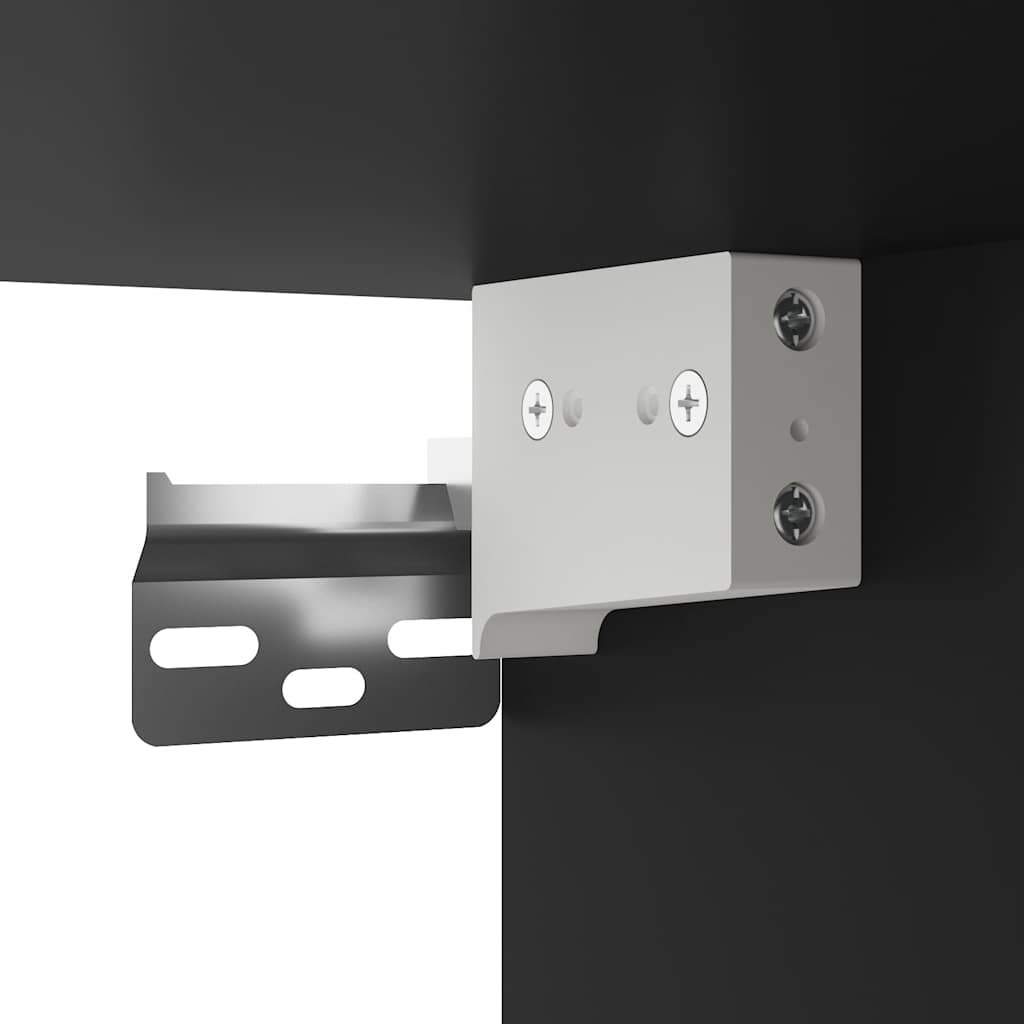 Badrumsspegel Spegelskåp Svart 65x20x60 cm