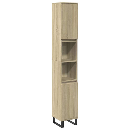 Badrumsskåp Sonoma Ek 30x30x190cm