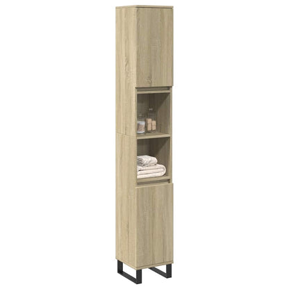 Badrumsskåp Sonoma Ek 30x30x190cm