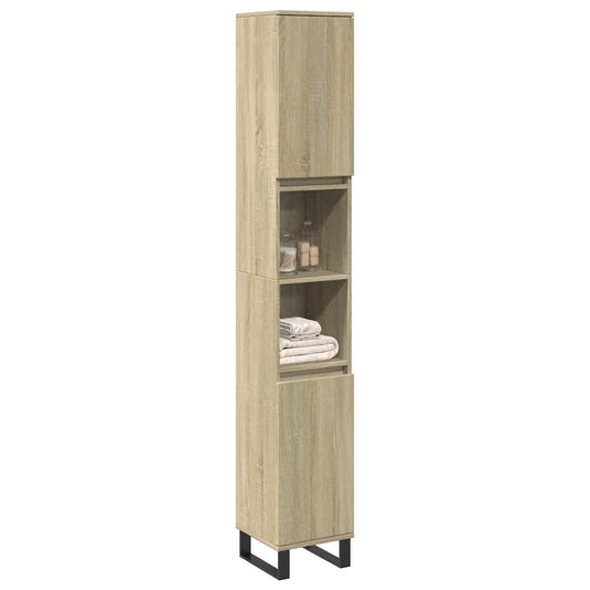 Badrumsskåp Sonoma Ek 30x30x190cm