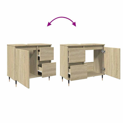 Badrumsskåp Sonoma Ek 65x33x60 cm