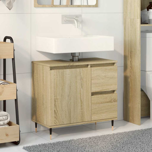 Badrumsskåp Sonoma Ek 65x33x60 cm