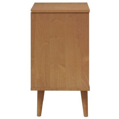 Sängbord Nattduksbord Brun MOLDE 40x35x65 cm massiv furu