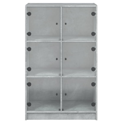 Skåp Betonggrå med dörrar 68x37x109 cm