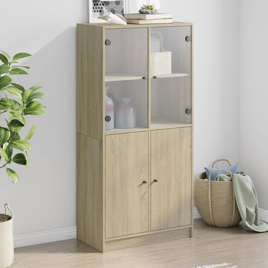 Skåp Sonoma Ek med dörrar Sonoma Ek 68x37x142 cm