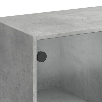 Skåp Betonggrå med dörrar 68x37x142 cm