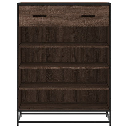 Skoställ Brun Ek Skoskåp 75x38x97,5 cm metall