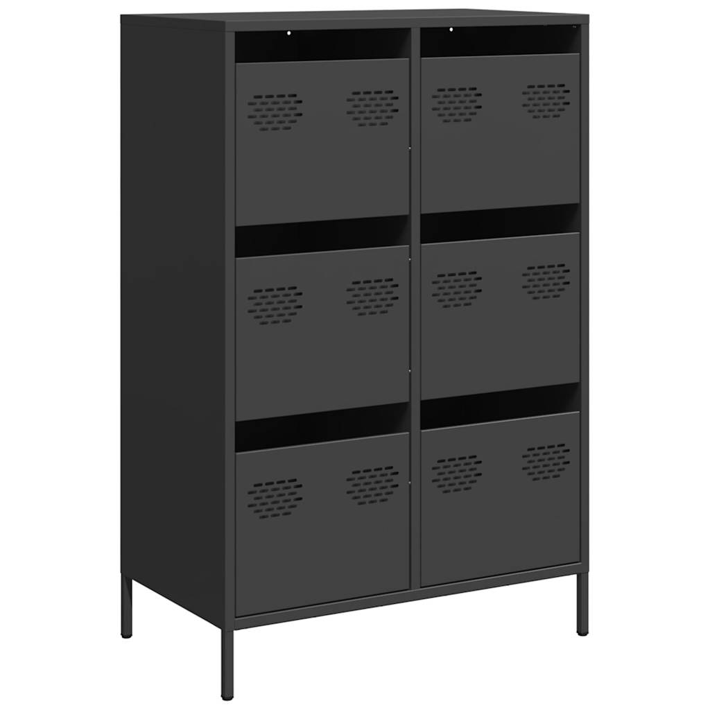 Skåp Svart 68x39x101,5 cm stål
