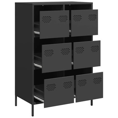 Skåp Svart 68x39x101,5 cm stål