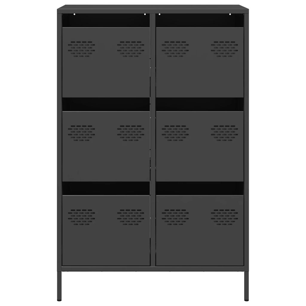 Skåp Svart 68x39x101,5 cm stål