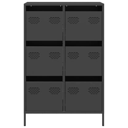 Skåp Svart 68x39x101,5 cm stål