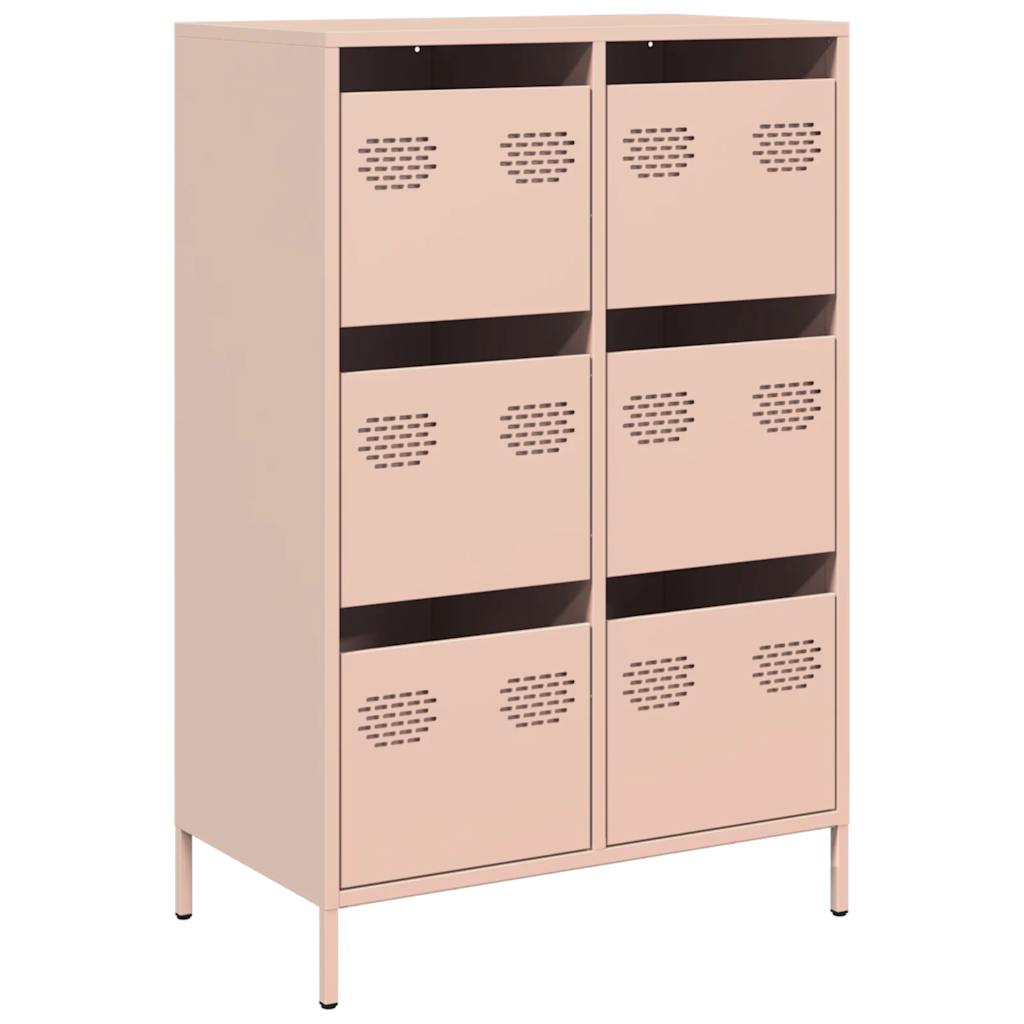 Skåp DIV. rosa 68x39x101,5 cm stål