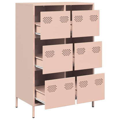Skåp DIV. rosa 68x39x101,5 cm stål