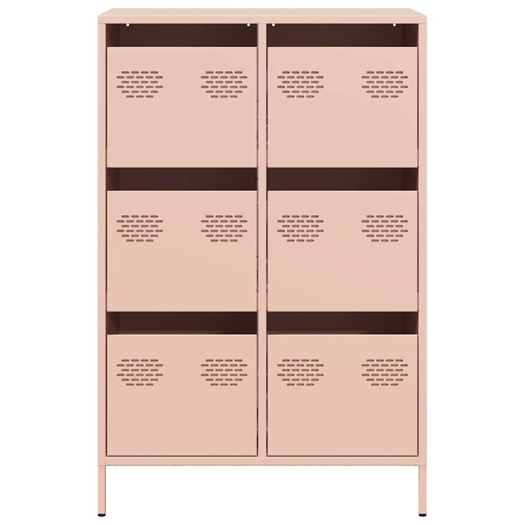 Skåp DIV. rosa 68x39x101,5 cm stål